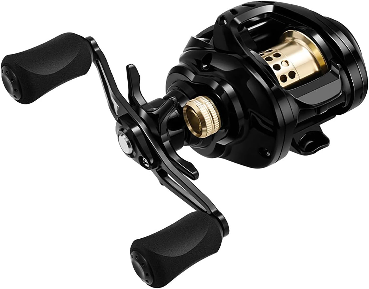 ベイトフィネスリール 釣りリール ベイトリール ベイトフィッシングリール 7.3:1 ギア比 デジタルフィッシングリール 10速 マグネティックブレーキ フィッシュショットアラームシステム ダブルベアリング 15kg 積載容量 円錐形ライン出口デザイン