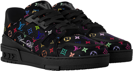 LOUIS VUITTON X TAKASHI MURAKAMI 'BLACK' MONOGRAM LV TRAINER