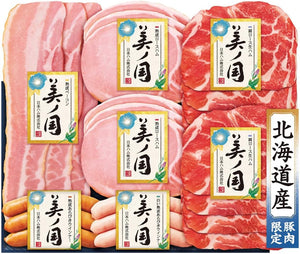 Oseibo Japan Ham Hokkaido Premium Minokuni Ham Gift Official Online Shop Original Noshi Available Gift Set (UKH-36)