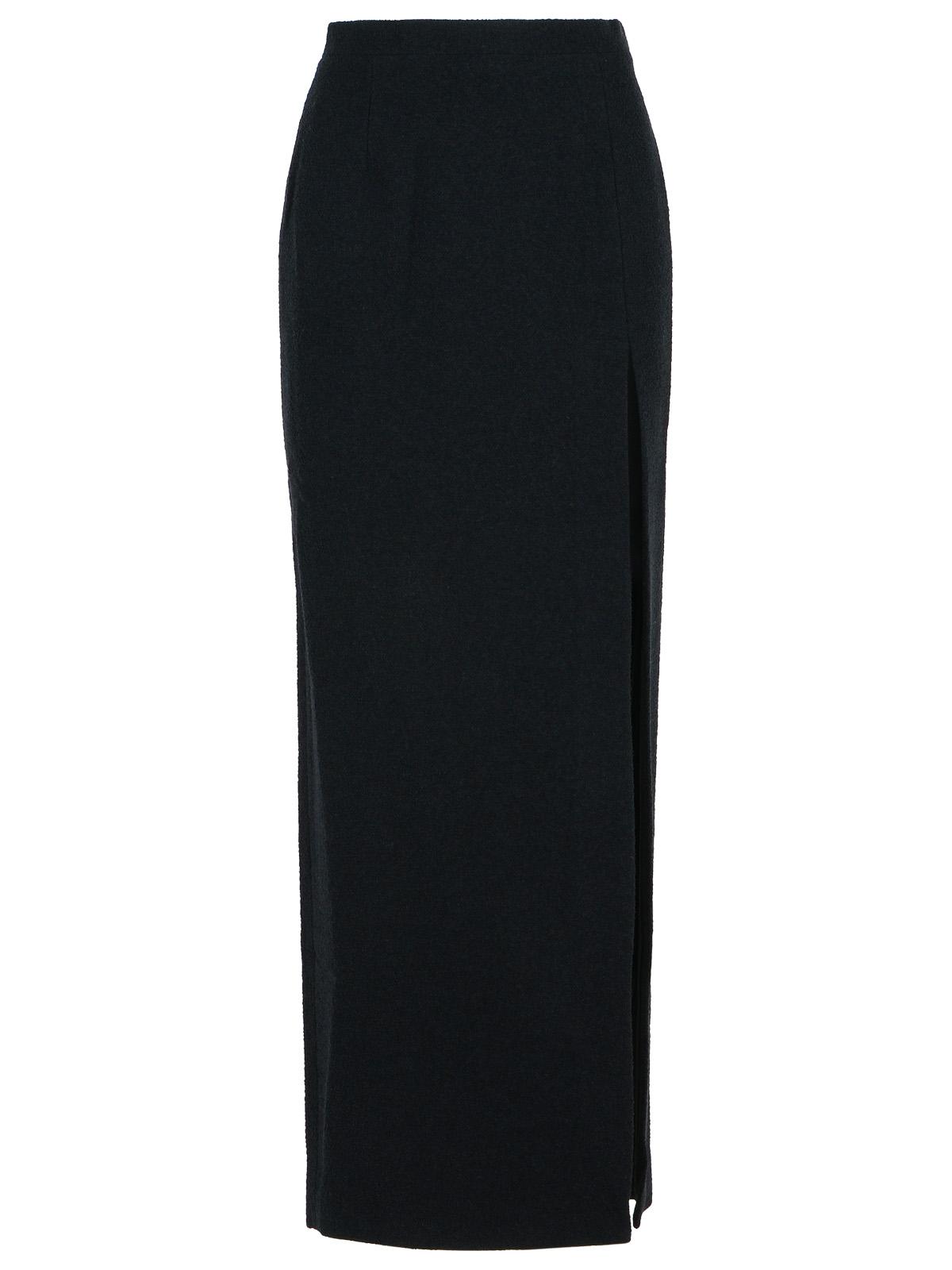 Alessandra Rich ブラックバージンウールブレンドのアレッサンドラリッチロングスカート - Image 1