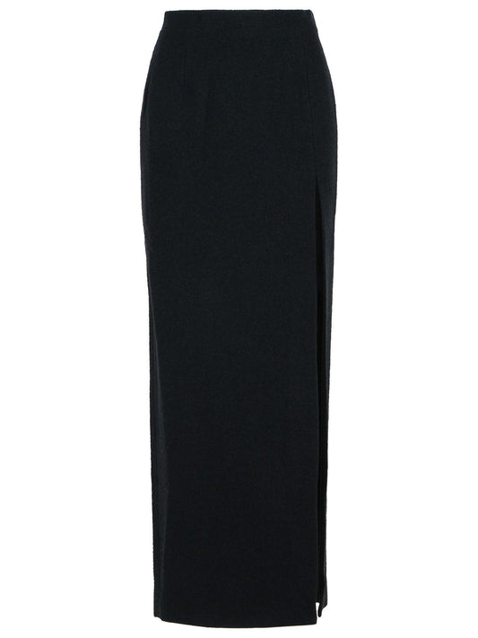 Alessandra Rich ブラックバージンウールブレンドのアレッサンドラリッチロングスカート - Image 1