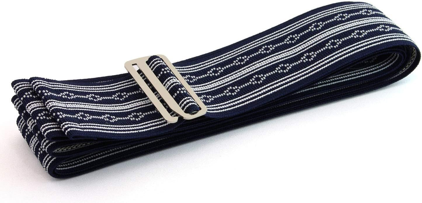 Men's Waist Belt, Elastic Waist Belt, Hard to Fall Out, Kimono, Yukata, Made in Japan (1 Piece), navy