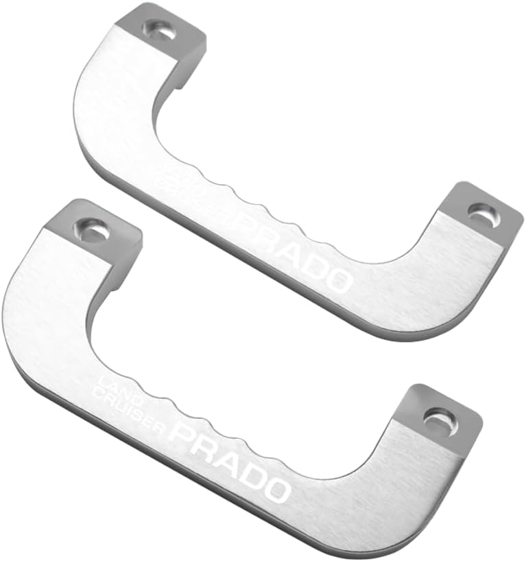 Toyota Land Cruiser Prado 150 Series Assist Grip Left and Right Set Aluminum Hilux Van Grab Genuine Replacement Design (Silver)