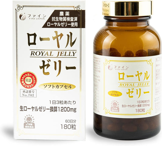 Fine Royal Jelly 1200 Dried Royal Jelly Blend (3 to 6 Capsules per Day)