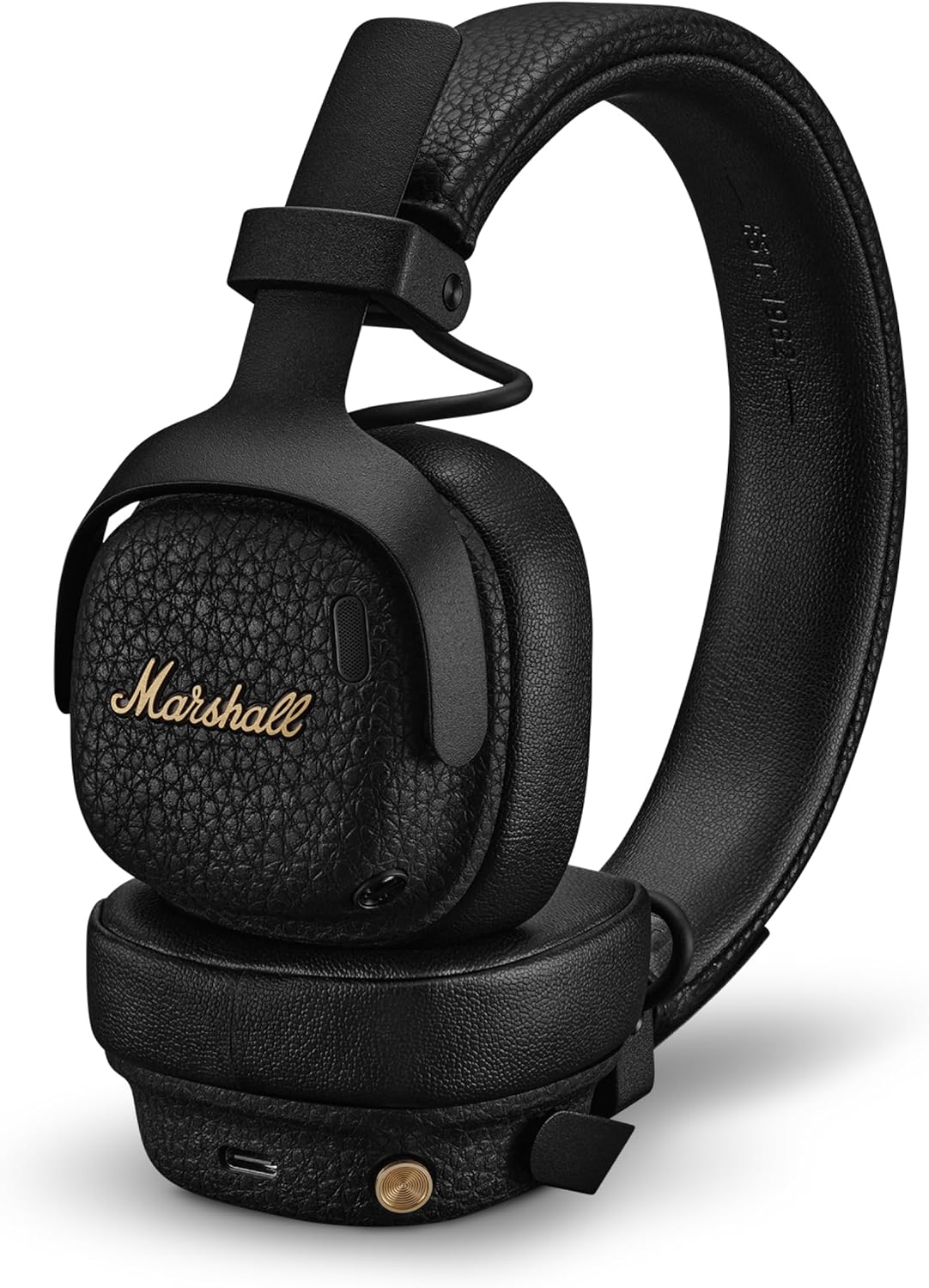 Marshall Wireless Noise Cancelling On-Ear Headphones, Milton A.N.C, Black, Bluetooth, 50 Hours of Continuous Playback, Call Support