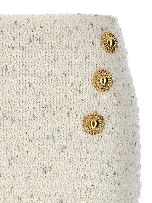 Balmain 'Fringed Tweed'スカート - Image 1