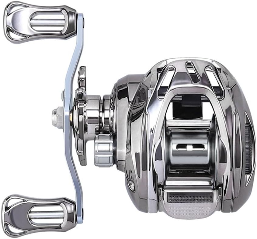 YU318 Reel Bait Reel, Lightweight, Deep Groove Spool, Line Alarm Function, Beginners, Maximum Drag 13.2 lbs (6 kg), Gear Ratio, 6.3:1, Aluminum Spool, For Saltwater Fishing, Freshwater