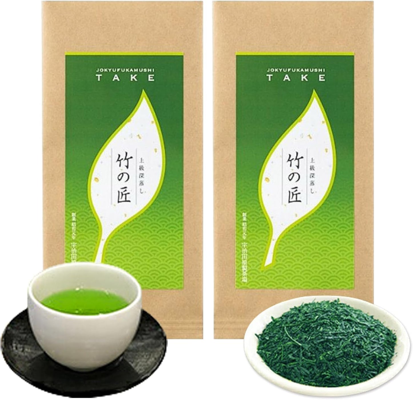 Kyoto Ujitawara Tea House Advanced Deep Steamed Bamboo Premium Tea Leaves Sencha Green Tea Uji Tea Japanese Tea Deep Steamed Tea Kyoto (100g x 2)