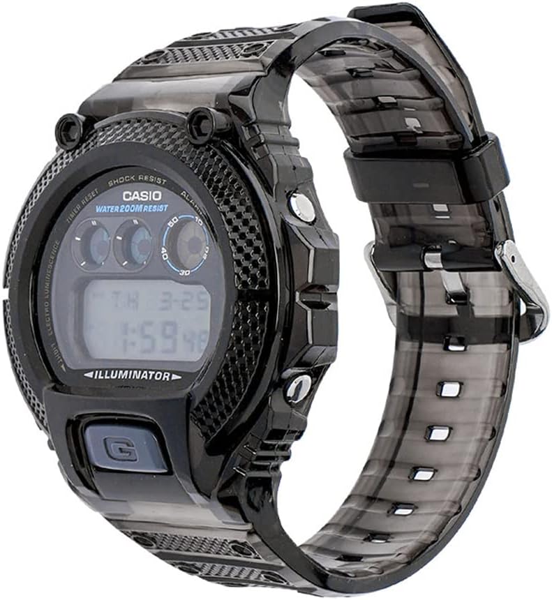 Compatible DW-6900 G-Shock Band, Premium TPU Resin, 12 Colors, Clear, Durable, Casio Band Strap