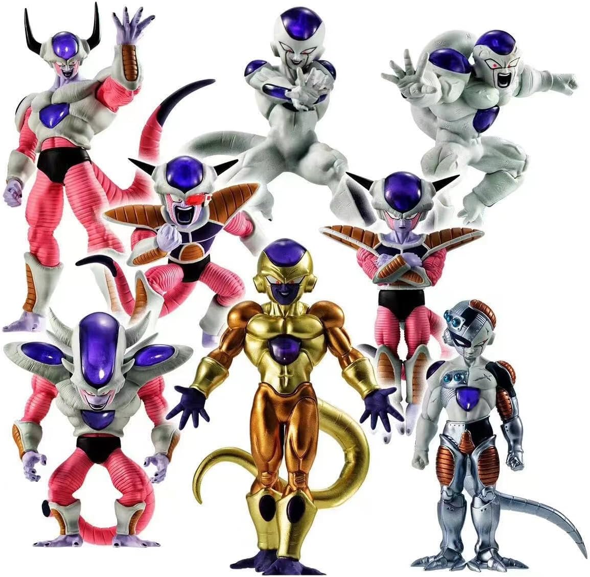ドラゴンボールZ フリーザ フィギュア 8体セット, 第一形態～ゴールデンフリーザ, 高さ53-123mm [並行輸入品]