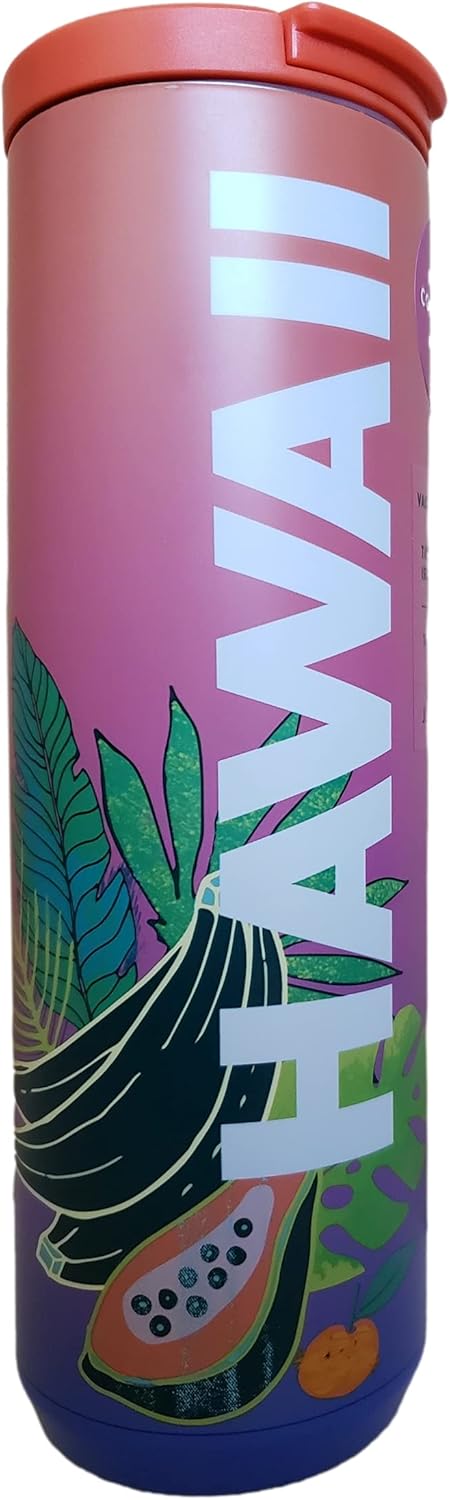 Starbuck Hawaii Collection: Vaso de acero inoxidable con frutas tropicales