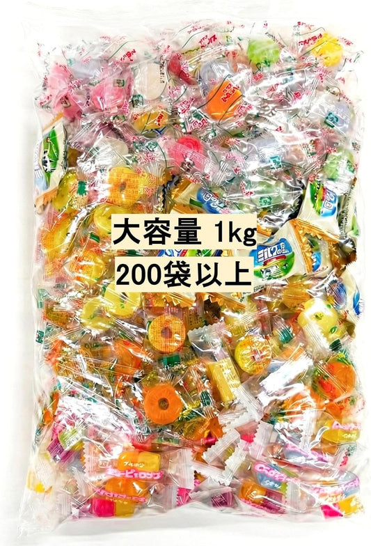 Candy 1kg Commercial Assorted Set Sukumadoroppusu Cubic Lops Milk Country Pineapple Candy Orange Candy Large Capacity Individually Wrapped Candy Snack Children's Event