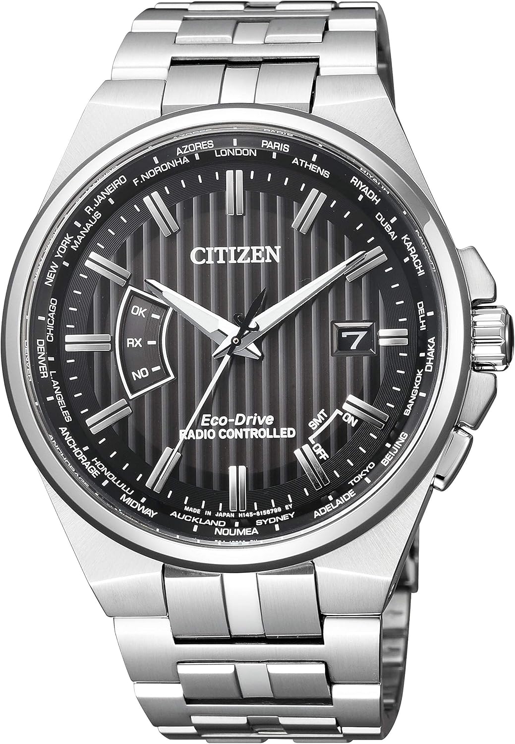 Citizen CB0161-82E Men's Wristwatch, Citizen Collection, Eco-Drive Radio Watch, Direct Flight