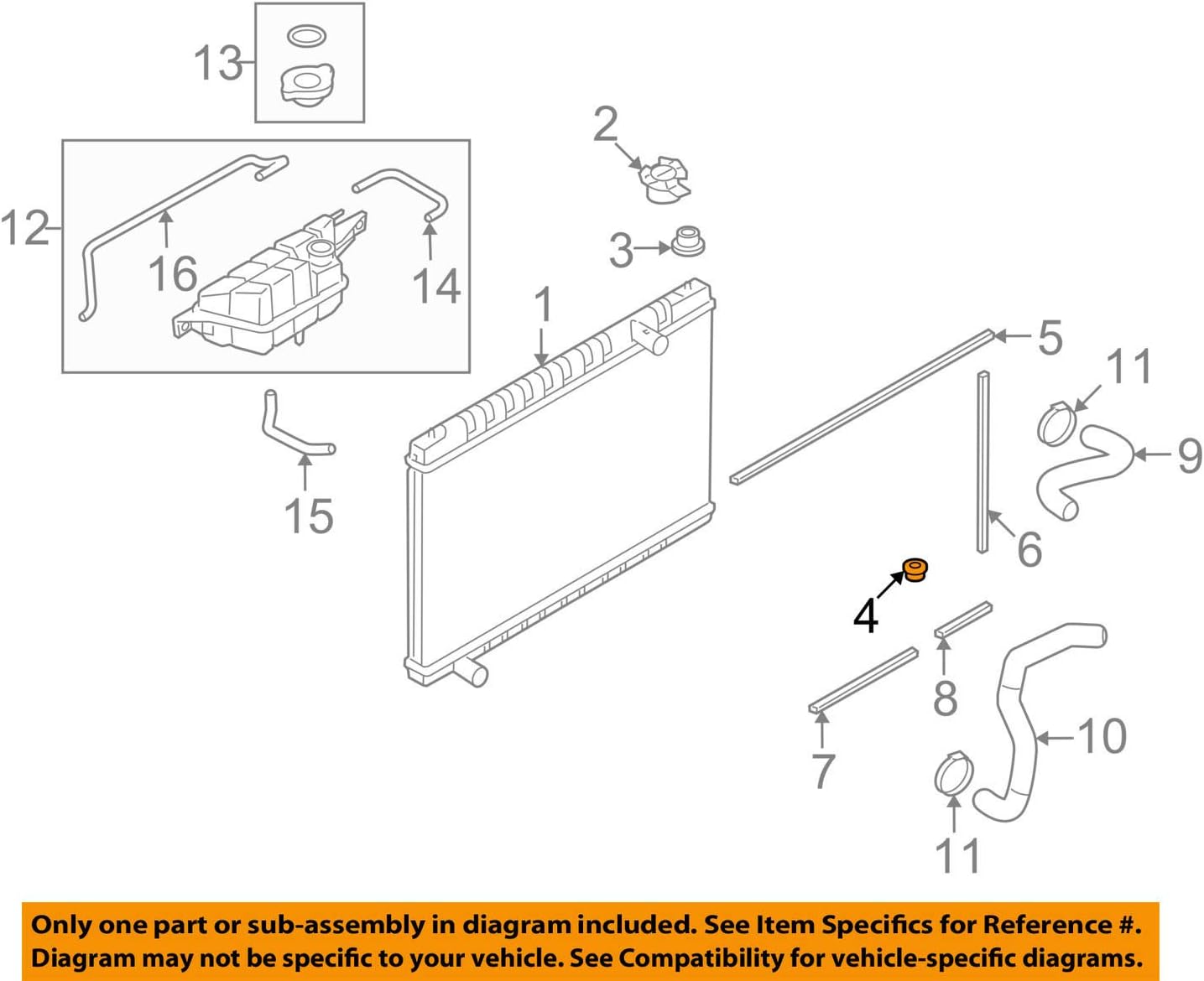 NISSAN Genuine Parts Mounting Rubber Radiator