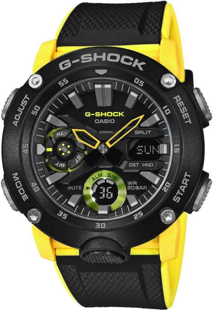 Casio G-Shock GA-2000-1A9, Black, Belt Type: