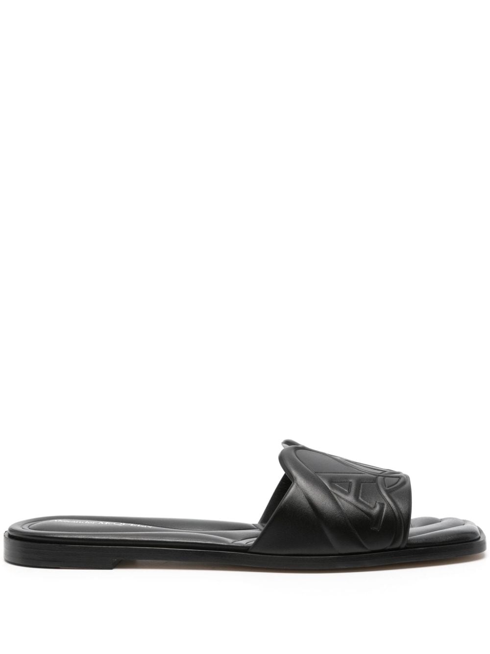 Alexander McQueen アレクサンダーMCクイーンシールレザーフラットサンダル - Image 1