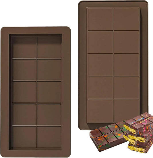 Pclife 2PCS Chocolate Molds Silicone Molds Chocolate Baking Pastry Rectangle Food Grade Silicone Molds Chocolate Bar Molds Milk Chocolate Bar Dubai Chocolate Cookie Tools DIY Mold Baking Baking Baking