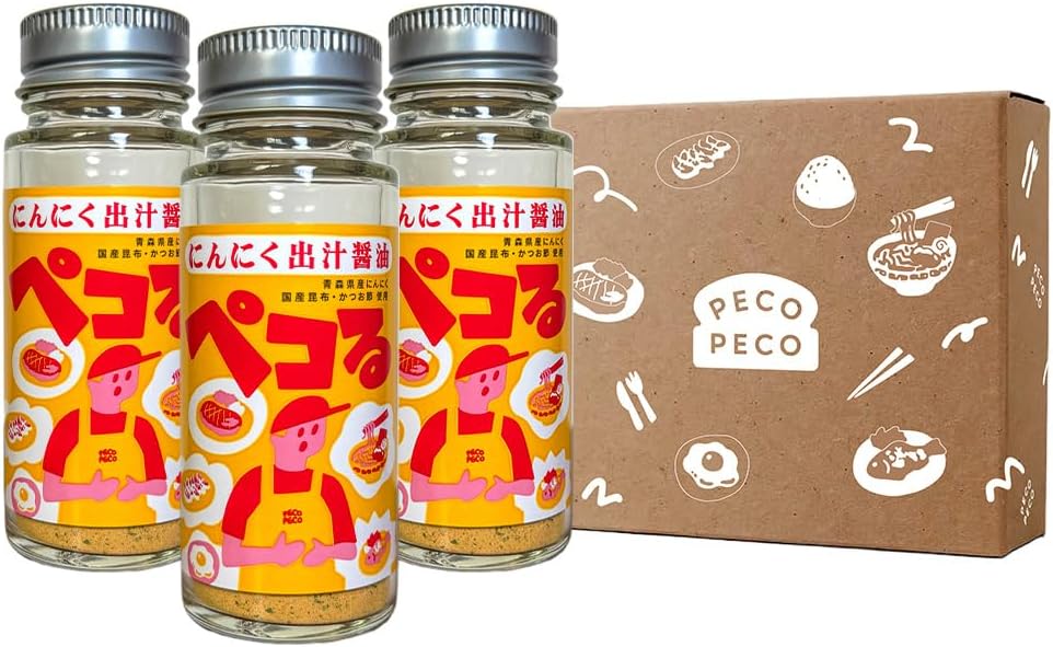 Pekoru Garlic Dashi Soy Sauce Spice 32g×3pcs Powder Versatile Seasoning Premium Domestic Ingredients