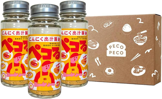 Pekoru Garlic Dashi Soy Sauce Spice 32g×3pcs Powder Versatile Seasoning Premium Domestic Ingredients
