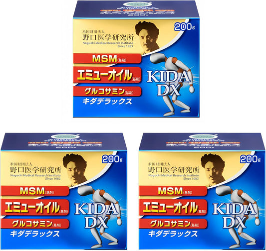 Set of 3! Jointly developed with the Noguchi Medical Research Institute. 21.6 million units sold worldwide. Just Apply Glucosamine KIDA DX Kidadelux