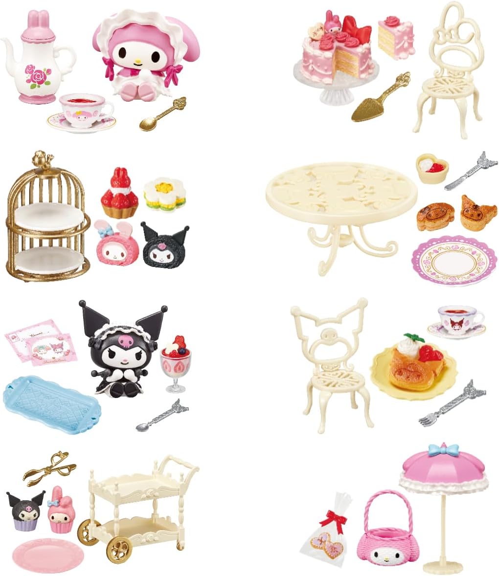 Rement Sanrio My Melody Kromi Sweet Tea Party, 1 Box, Approx. H 4.5 x W 2.8 x D 2.0 inches (115 x 70 x 50 mm), PVC, ABS