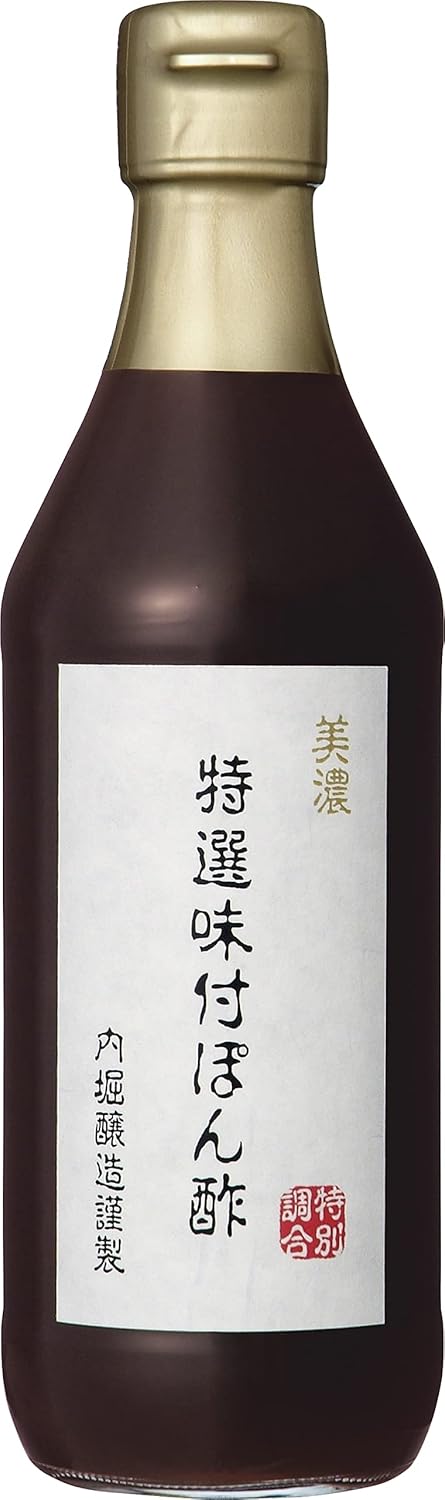 Uchiori Brewery Pon Vinegar with Mino Special Flavor, 12.2 fl oz (360 ml), Pon Vinegar, Yuzu, Sudachi, Ichiban Dichi Bonito Bonito Bonito Bonito Bonito Bonito Nibu Kelp Kelp Made in Japan