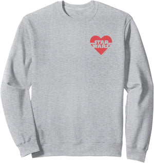 Star Wars - Sudadera con logotipo de corazón, Negro -, Pequeña