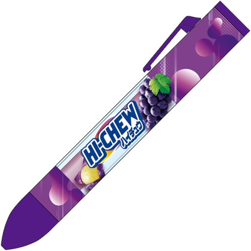 funbox 43820401 Oil-based Ballpoint Pen, Snacks, Saku Ballpoint Pen, Haichu, Grape 2
