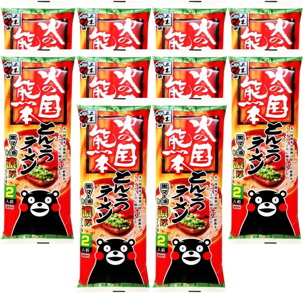 Itsuki Foods Hinokuni Kumamoto Tonkotsu Ramen 250g x 10 pieces