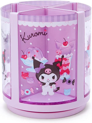 Sanrio 213179 Sanrio Kuromi Pen Stand, Purple, Plastic, Kuromi, 360 Degree Rotation, Pen Stand, Pen Holder, Cosmetics, Makeup Brushes, Tulle, Pet Character