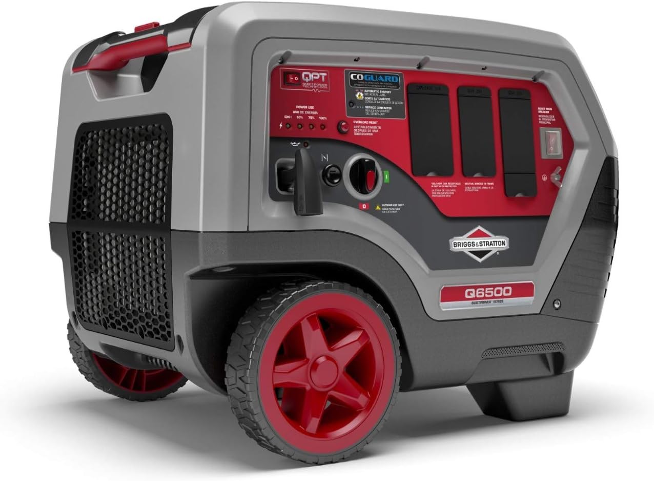 Briggs & Stratton Q6500 Quiet Power Series Inverter Generator | CO-GARD 6500 START WATT