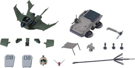 Robot Spirits BAS63296 Mobile Suit Gundam 08 MS Platoon Side MS 08 MS Platoon Option Parts Set 02 Version A.N.I.M.E. ABS