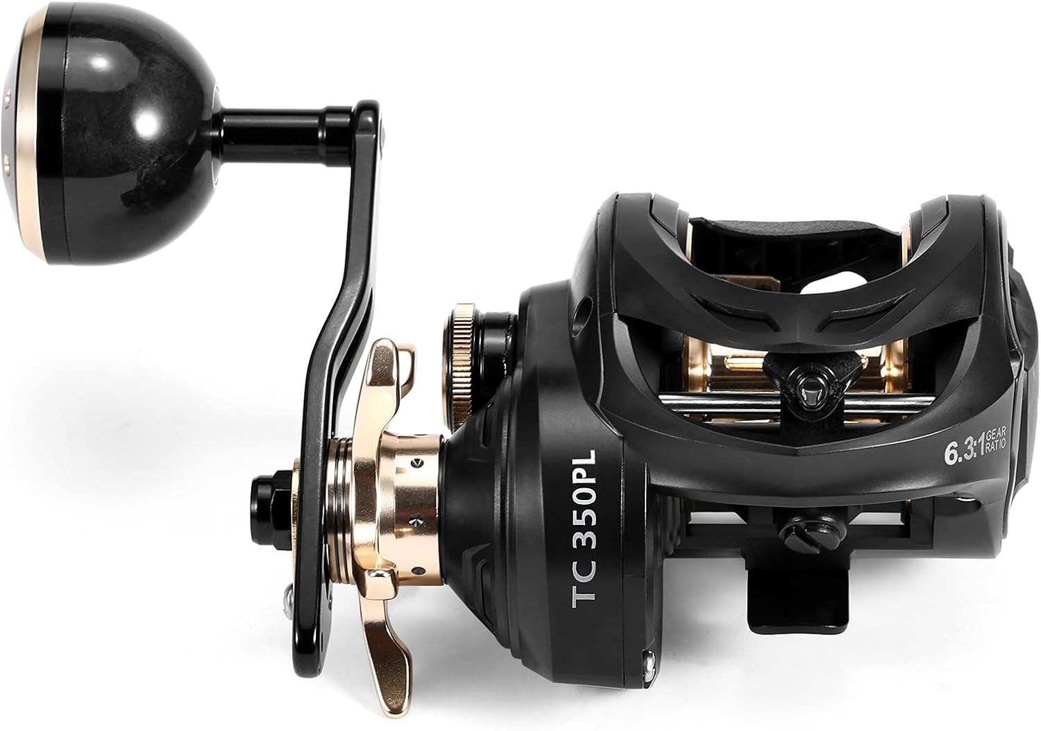 Carbon Fiber Baitcasting Reel 9+1BB Fishing Reel High Speed 6.3:1 Gear Ratio Magnetic Brake System Right Hand Baitcaster Reel