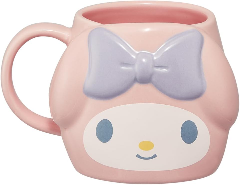 Skater CHMGD4-A Ceramic Mug, 13.8 fl oz (390 ml), Die Cut, My Melody Sanrio