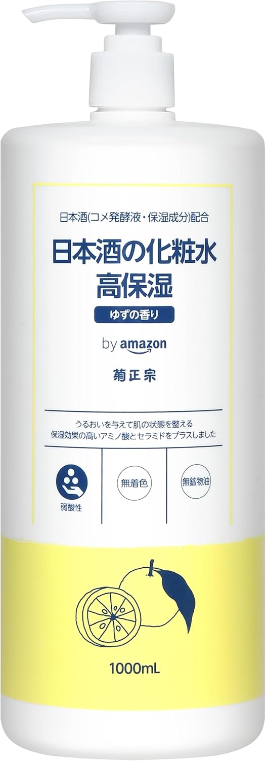 by Kiku Masamune Sake Lotion, Highly Moisturizing, Yuzu Scent, 33.8 fl oz (1,000 ml) (SAKE of)