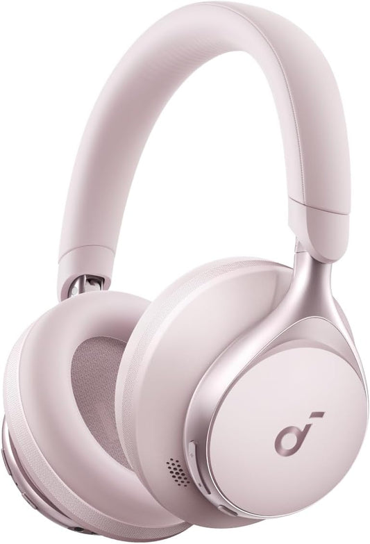 Anker Soundcore Space One (Bluetooth 5.3 Wireless Headphones) [Ultra Noise Cancelling 2.0 / Up to 55 Hours Music Playback / LDAC / High Resolution Compatible (Wireless/Wired), Multi-Point Compatible, External Sound Capture, Built-in Microphone)