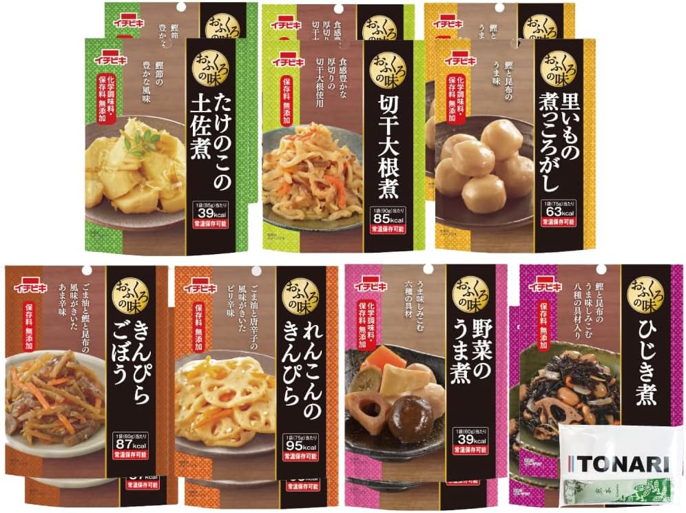 Ichibiki Mom's Flavor, Side Dishes, 7 Types, 14 Meals, No Chemical Seasonings, Preservatives Additive, *Tissue Set Next Door