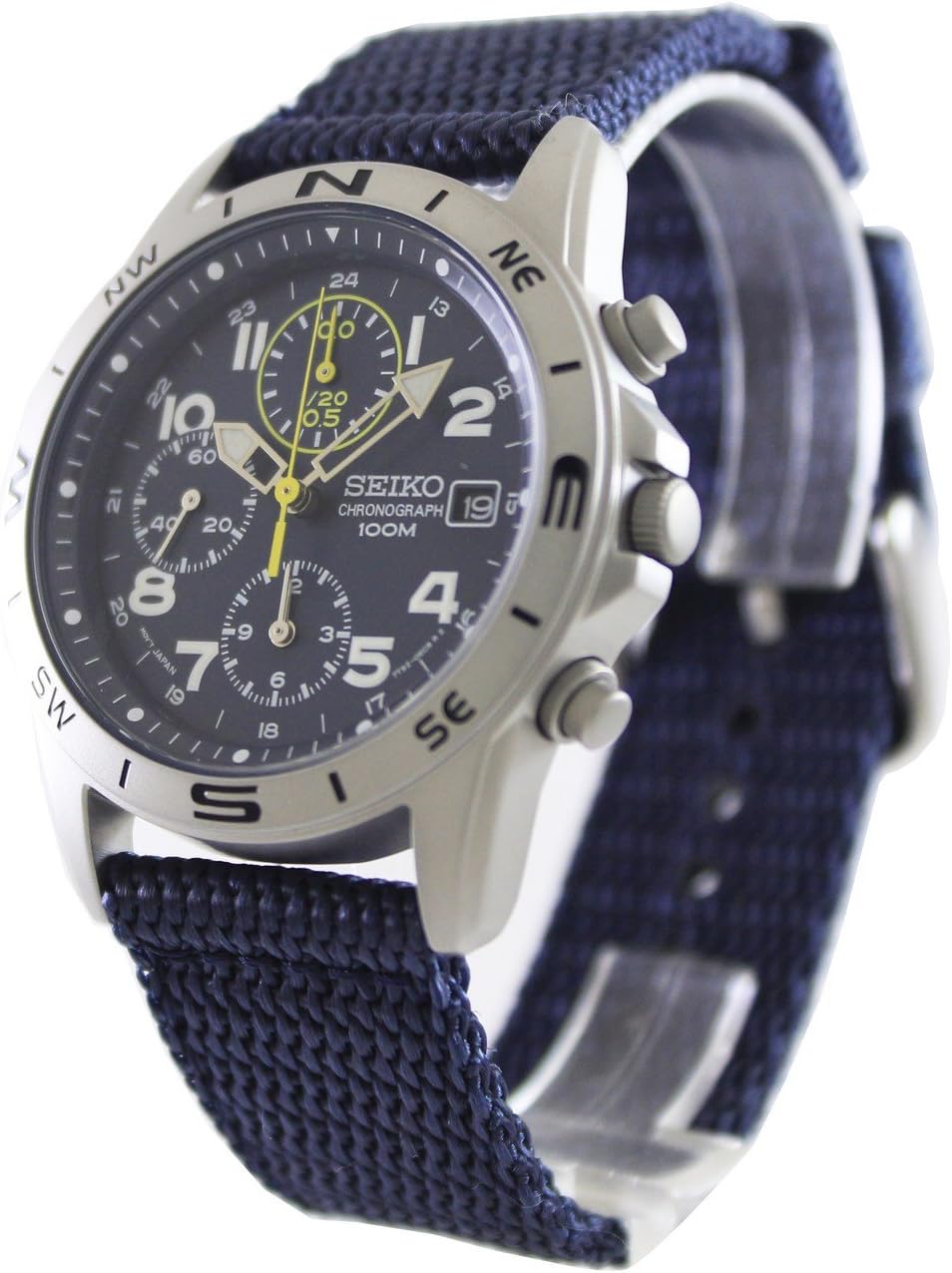 Seiko SND379P2 Men's Wristwatch, Quartz, Chronograph