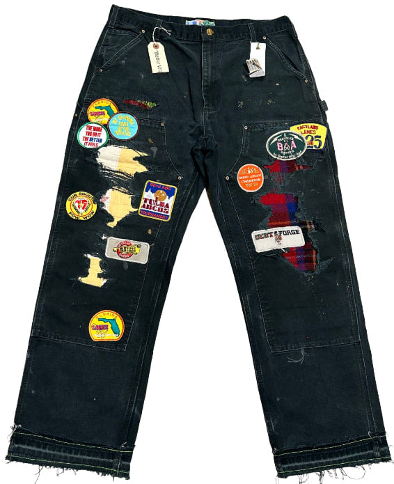 *BETTER WITH AGE 'COLLEEN' CARHARTT DOUBLE KNEE BLACK PANTS