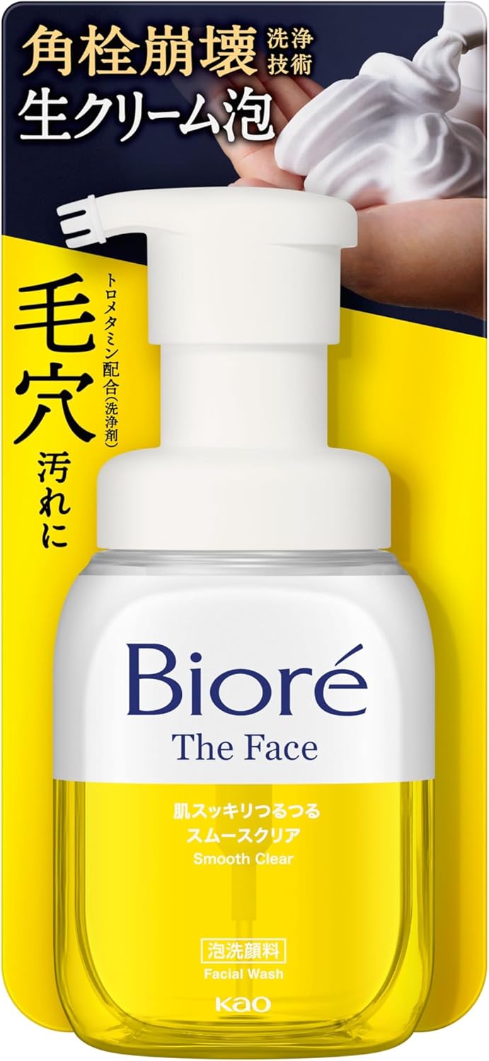 Bioré Bioré The Face Foam Facial Cleanser, Smooth Clear, Frictionless, For Pores, Dark Spots