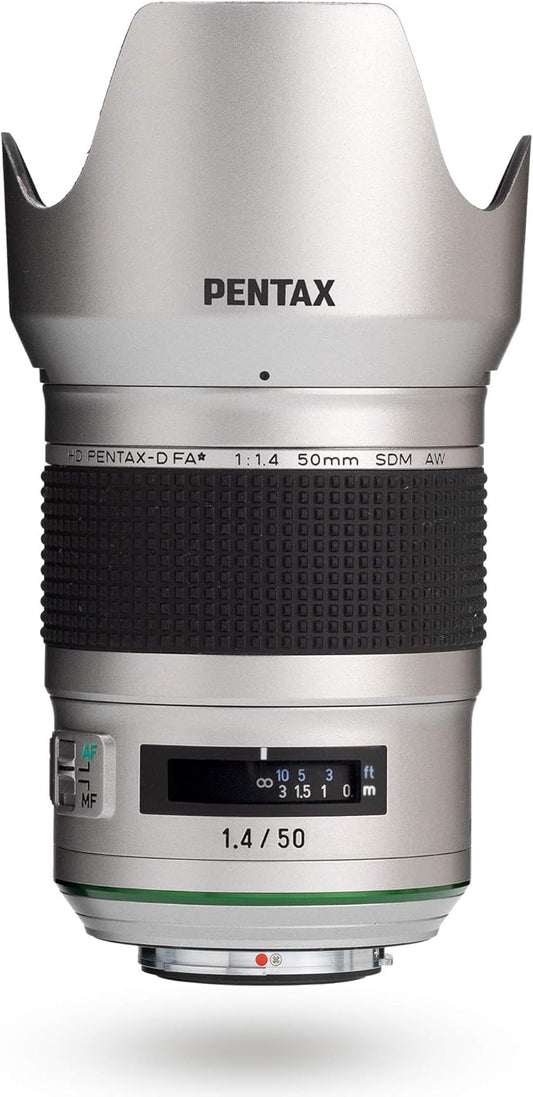 HD Pentax-D FA50mmF1.4 SDM AW Silver Edition: Limited quantities new generation prime lenses from the Star series, the latest Pentax lens coating technology, ultra-sharp, high-contrast images
