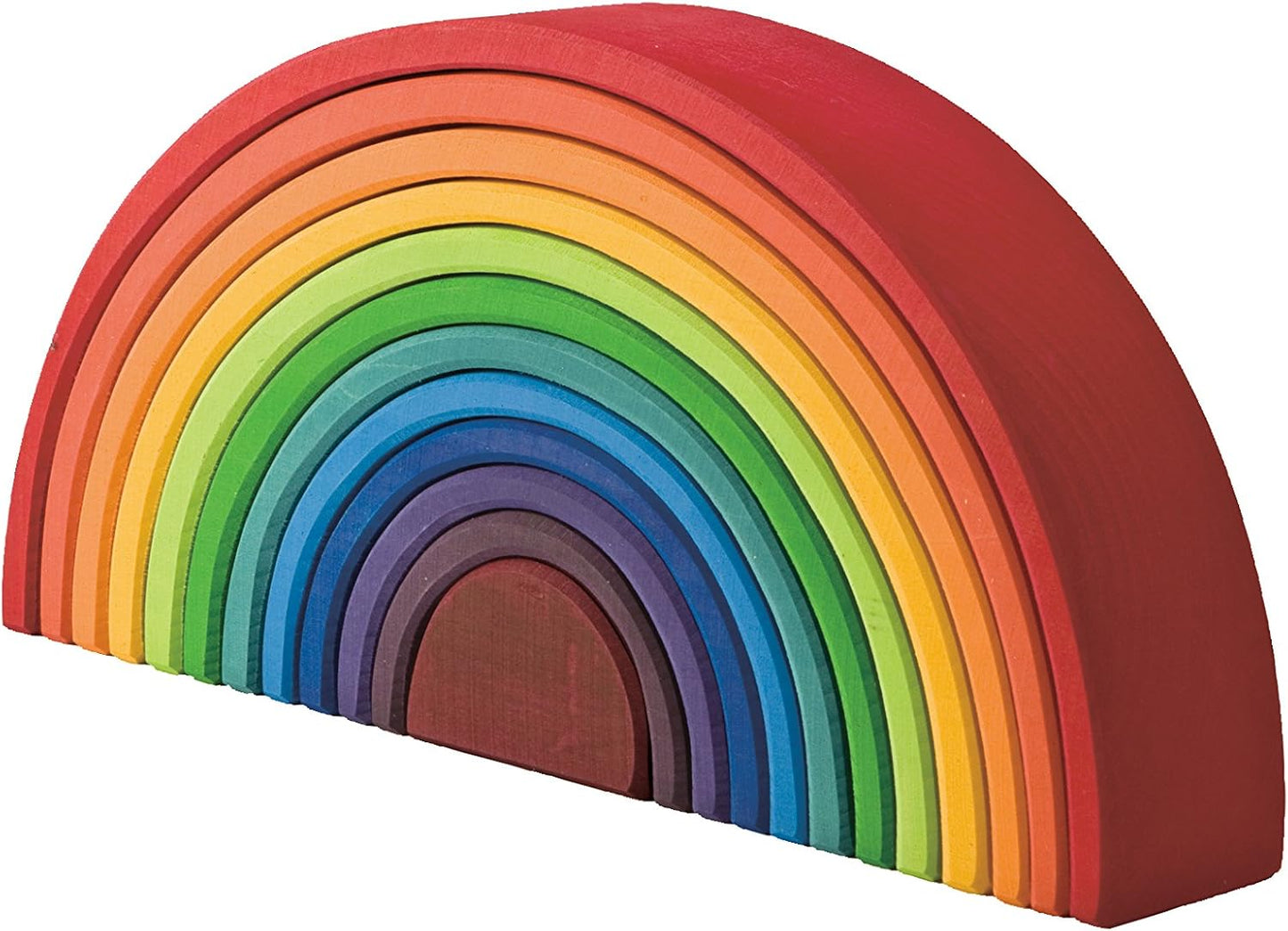 グリムGRIMM'S 玩具 おもちゃ 知育玩具 積み木 1セット インテリア 見立て遊び 虹 レインボー 高さ18×幅38×奥行7cm 虹色トンネル 特大