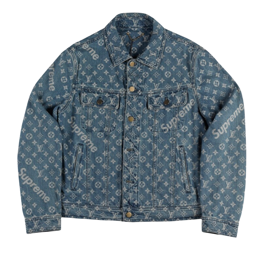 SUPREME X LOUIS VUITTON JACQUARD DENIM TRUCKER JACKET