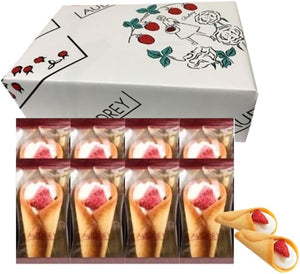 (Bag Included) Cool Shipping Audrey Glacier Hello Berry Assortment, Sweets, Chocolate, Gift, Strawberry, Valentine's Day, White Day (8 Milks)