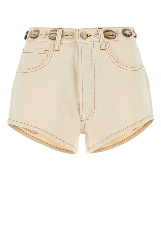 Alanui Sand Denim Ocean Dream Shorts - Image 1