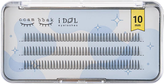 CCAMBBAK Idol False Eyelashes, Partial Eyelashes, Eyelash Extension, Semi-Permanent Eyelash Type, Matsueku, Self, False Eyelashes, Natural, Popular, DIY, 0.4 - 0.4 inches (10 mm) (Black))