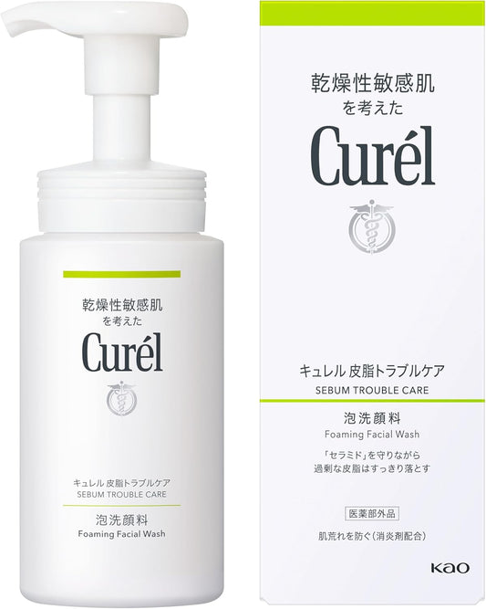 Curel Sebum Trouble Care Foaming Facial Cleanser, 5.1 fl oz (150 ml)