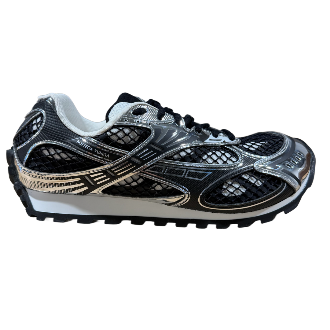 BOTTEGA VENETA 'BLACK AND SILVER' ORBIT SNEAKERS