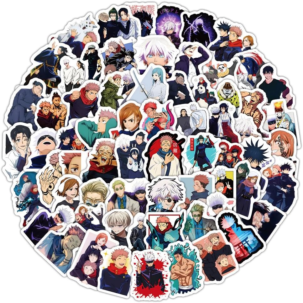 100 Pieces Magical Warfare Gojo Sticker Collection Sticker Set, Anime, Manga, Cute, Notebook, Children's Stickers, Waterproof PVC Stickers, Character Goods, Surroundings, Popular, Pictures, Gift, DIY
