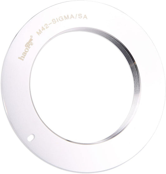 Haoge Manual Lens Mount Adapter for 42mm M42 Mount Lens to Sigma SA Mount Camera SD14, SD15, SD1, SD1 Merrill, SD Quattro H, SA-300, SA-300N, SA-5, SA-7, SA-9, SA-7, SA-7N and more